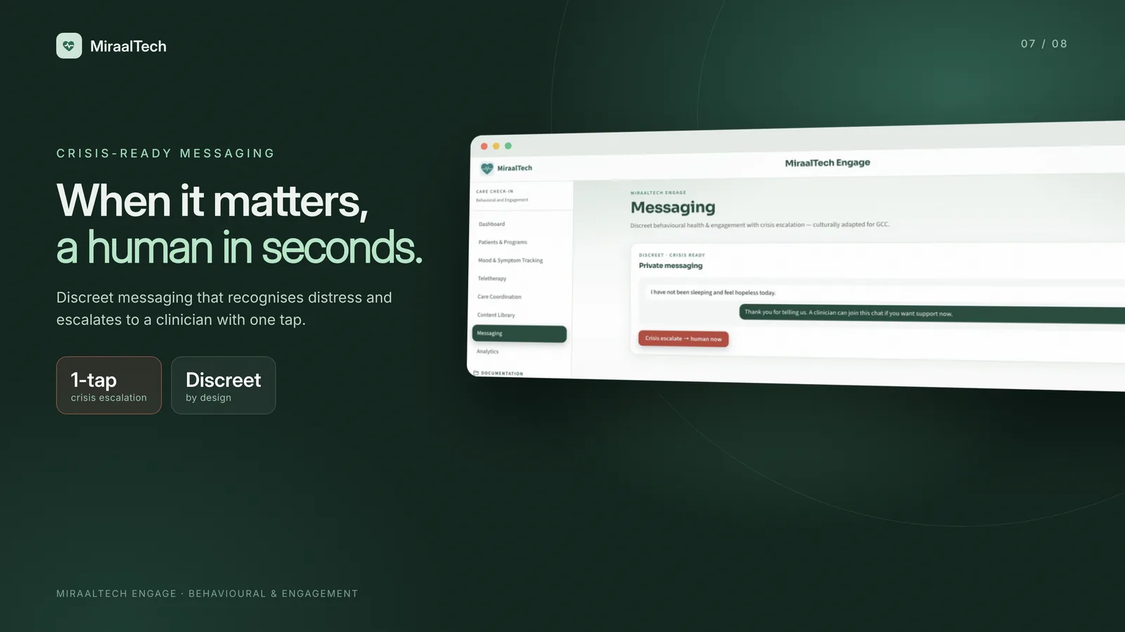 Engage patient messaging thread