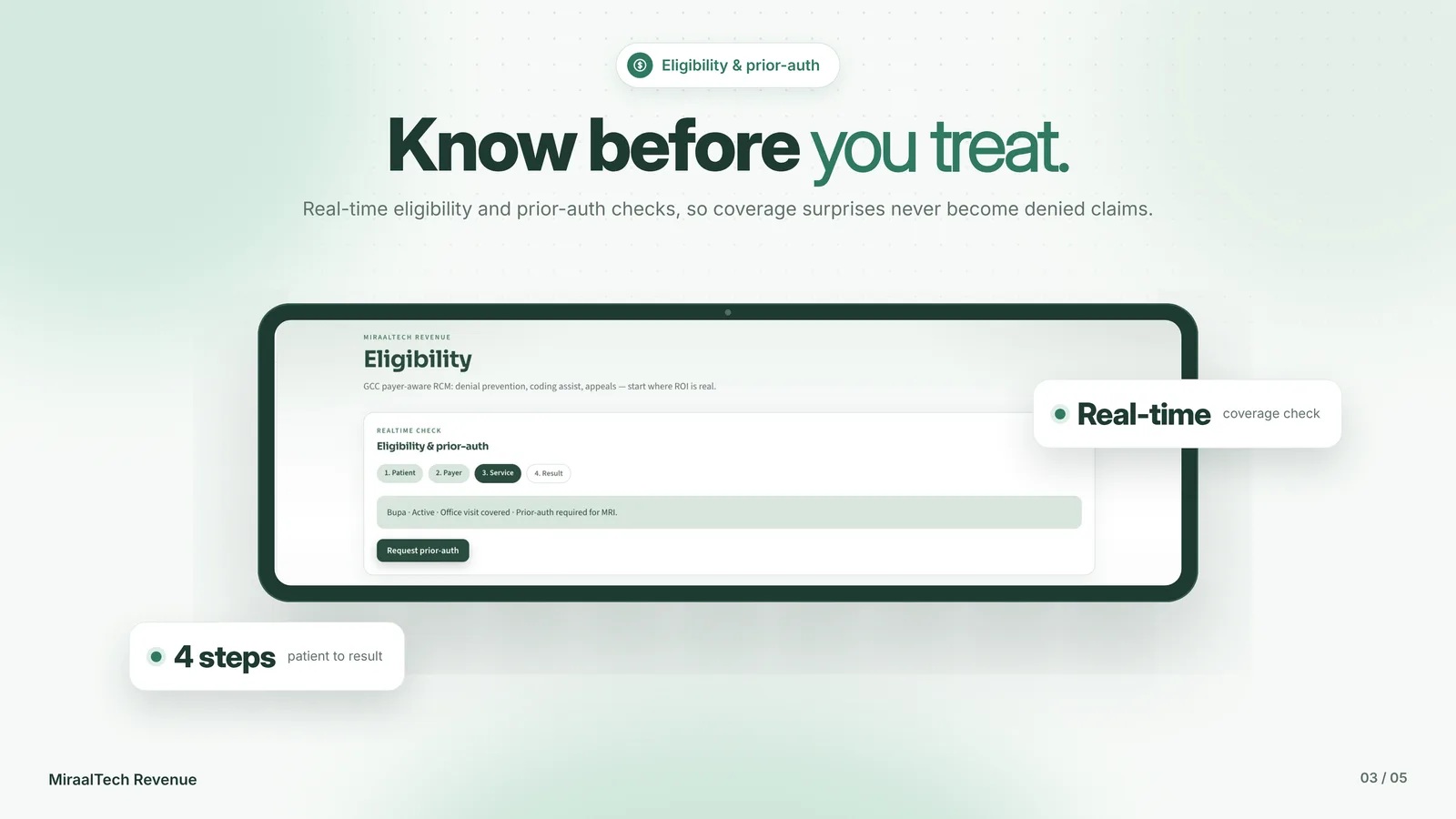 Revenue eligibility check
