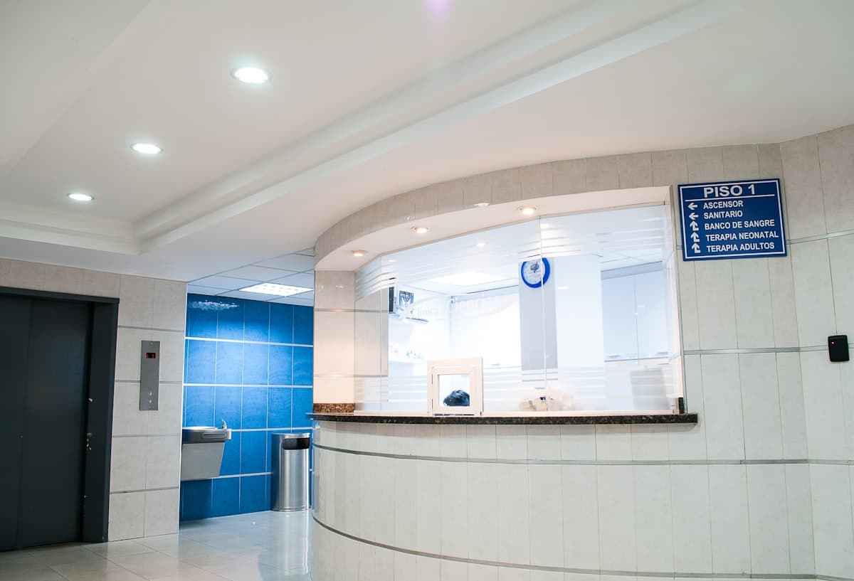 Healthcare software on a screen in a Saudi Arabian clinic